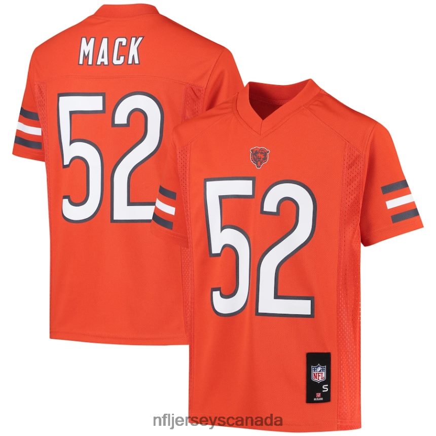 Youth Chicago Bears Khalil Mack Orange Replica Player Jersey Clothing NFL TBXFR61680