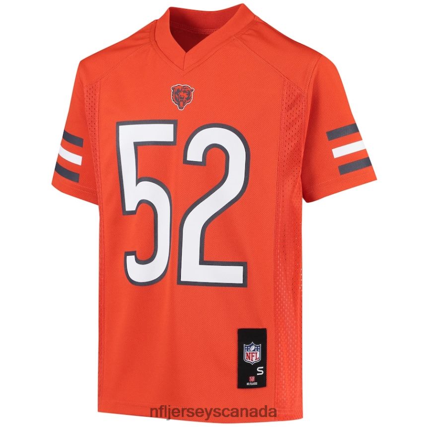 Youth Chicago Bears Khalil Mack Orange Replica Player Jersey Clothing NFL TBXFR61680