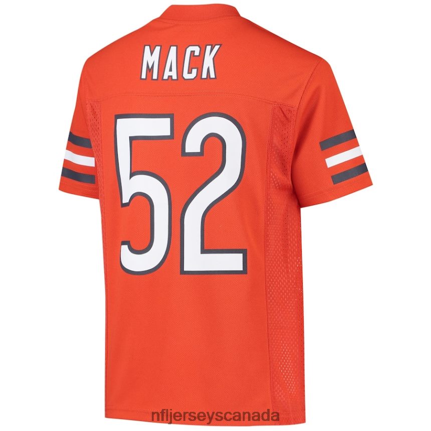 Youth Chicago Bears Khalil Mack Orange Replica Player Jersey Clothing NFL TBXFR61680