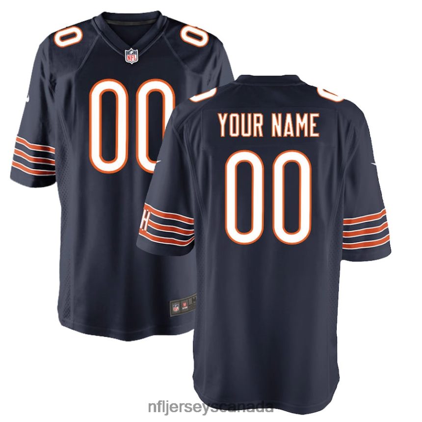 Youth Chicago Bears Nike Navy Custom Game Jersey Clothing NFL TBXFR6222