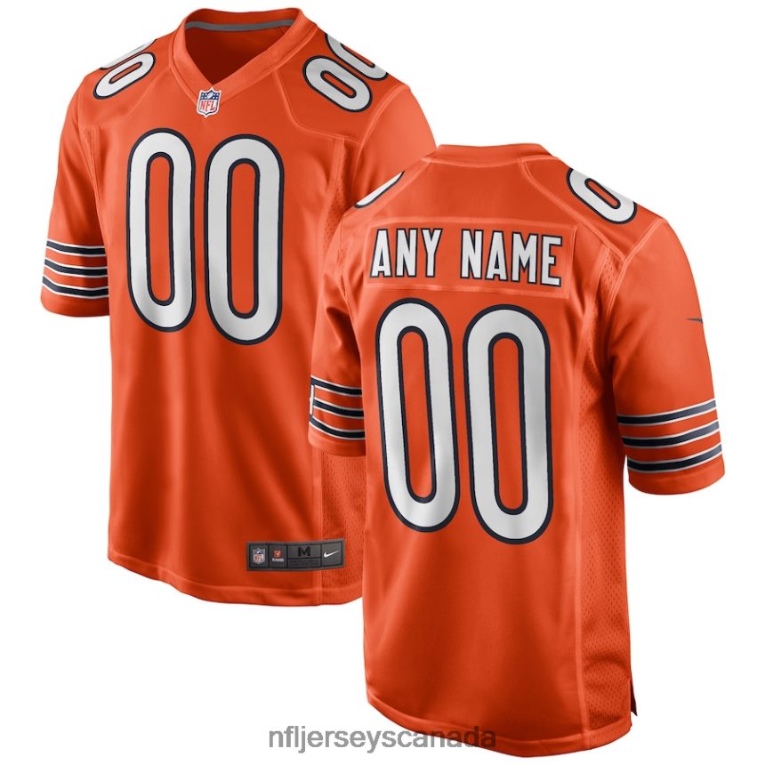 Youth Chicago Bears Nike Orange Alternate Custom Game Jersey Clothing NFL TBXFR6698