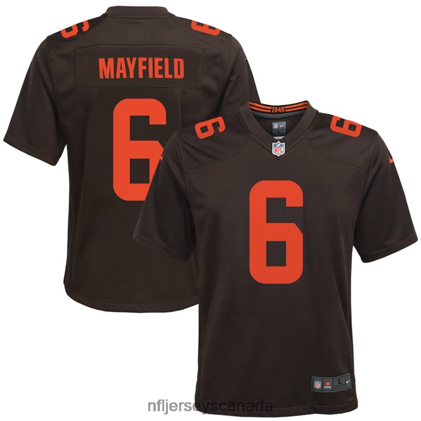 Youth Cleveland Browns Baker Mayfield Nike Brown Alternate Game Jersey Clothing NFL TBXFR62222