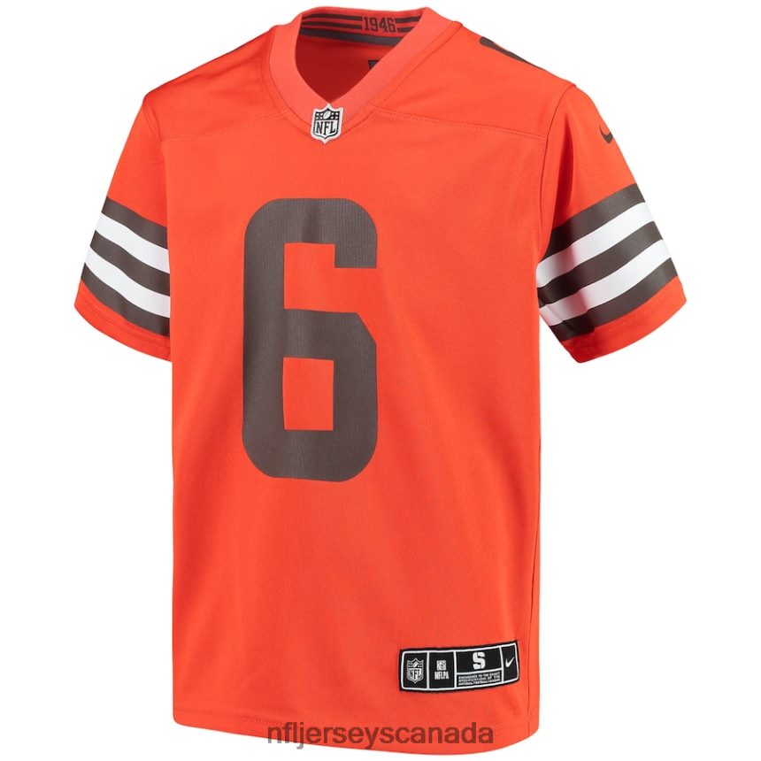 Youth Cleveland Browns Baker Mayfield Nike Orange Inverted Team Game Jersey Clothing NFL TBXFR63193