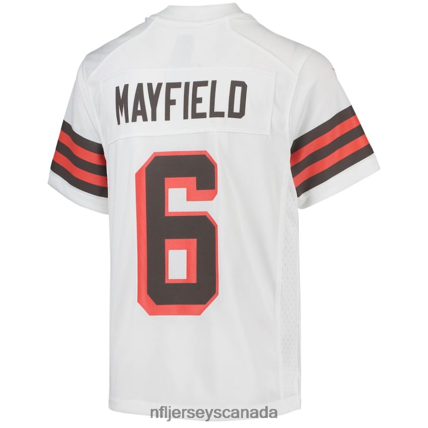 Youth Cleveland Browns Baker Mayfield Nike White 1946 Collection Alternate Game Jersey Clothing NFL TBXFR62987