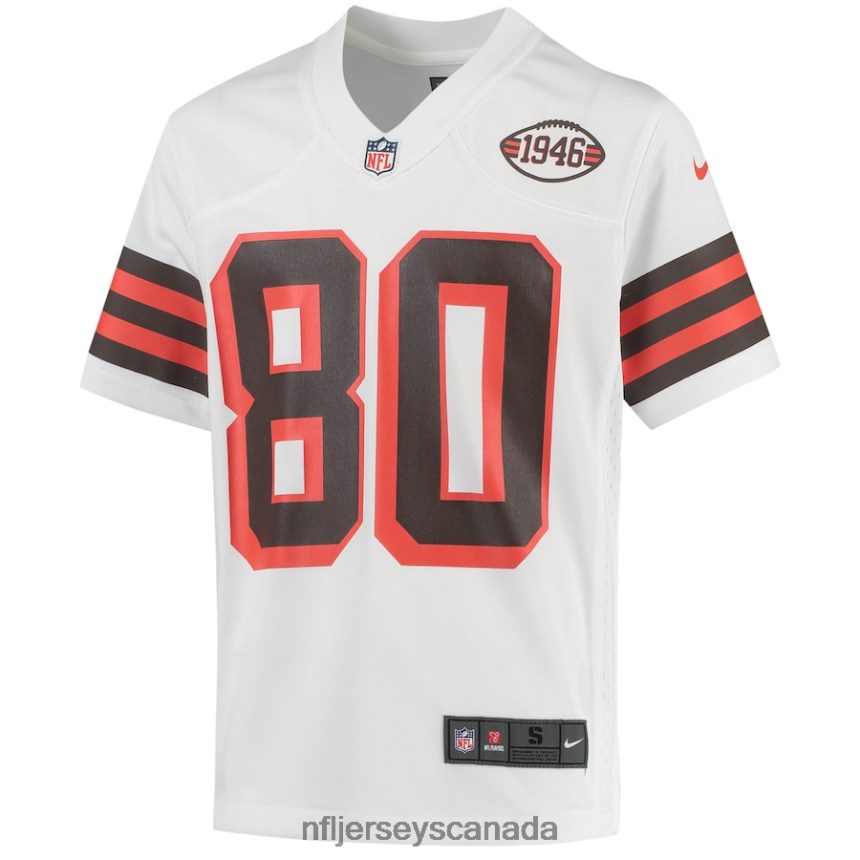 Youth Cleveland Browns Jarvis Landry Nike White 1946 Collection Alternate Game Jersey Clothing NFL TBXFR65578