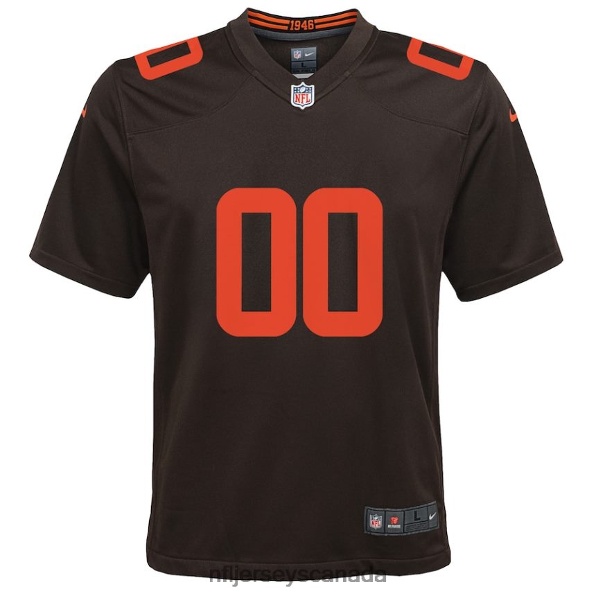 Youth Cleveland Browns Nike Brown Alternate Custom Game Jersey Clothing NFL TBXFR61427
