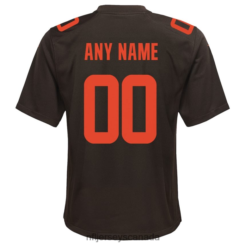 Youth Cleveland Browns Nike Brown Alternate Custom Game Jersey Clothing NFL TBXFR61427