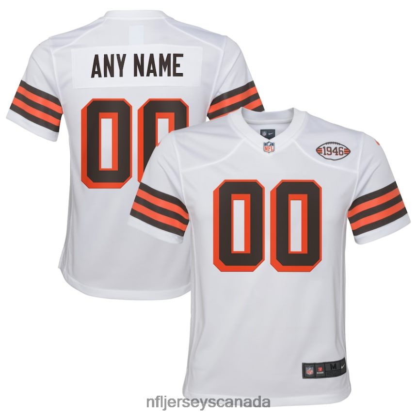 Youth Cleveland Browns Nike White Alternate Custom Jersey Clothing NFL TBXFR63292