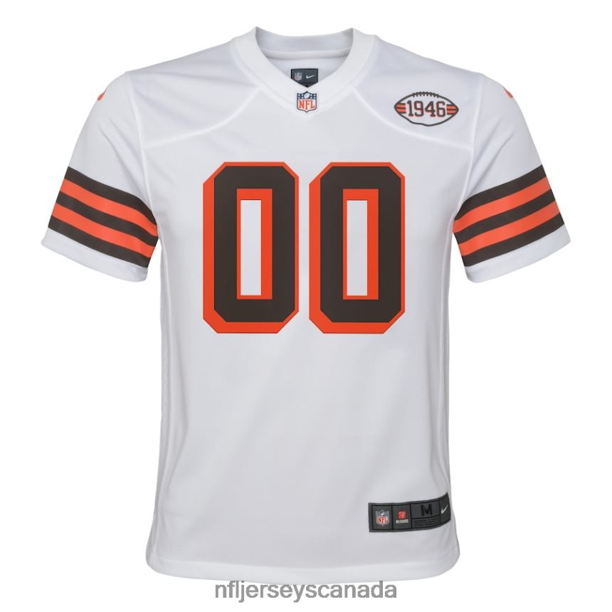Youth Cleveland Browns Nike White Alternate Custom Jersey Clothing NFL TBXFR63292