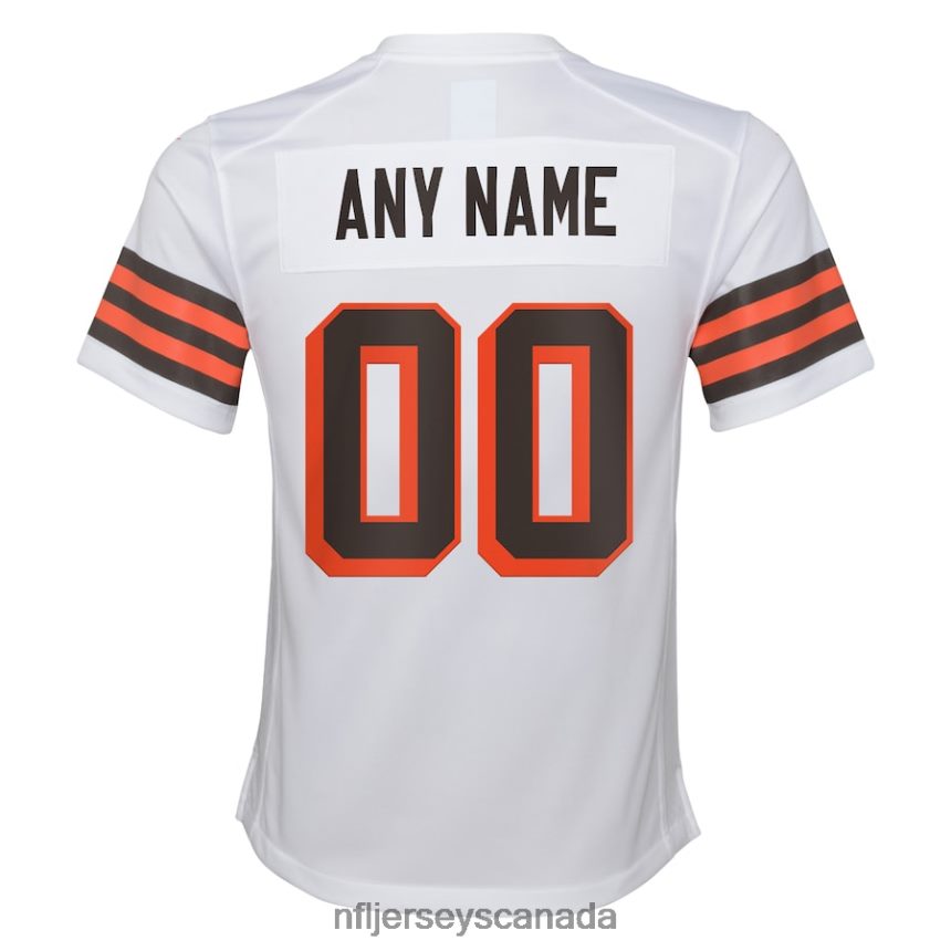 Youth Cleveland Browns Nike White Alternate Custom Jersey Clothing NFL TBXFR63292
