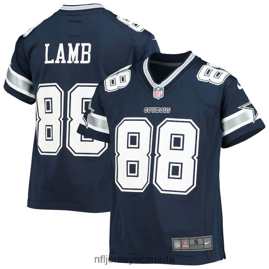 Youth Dallas Cowboys CeeDee Lamb Nike Navy Player Game Jersey Clothing NFL TBXFR6119