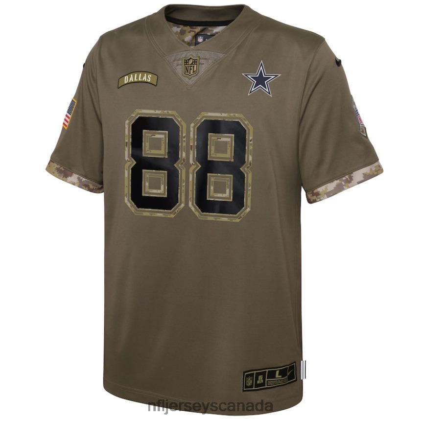Youth Dallas Cowboys CeeDee Lamb Nike Olive 2022 Salute To Service Player Limited Jersey Clothing NFL TBXFR61797