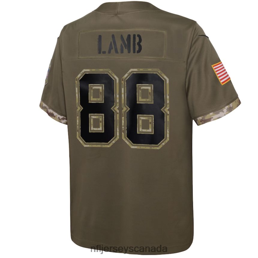 Youth Dallas Cowboys CeeDee Lamb Nike Olive 2022 Salute To Service Player Limited Jersey Clothing NFL TBXFR61797