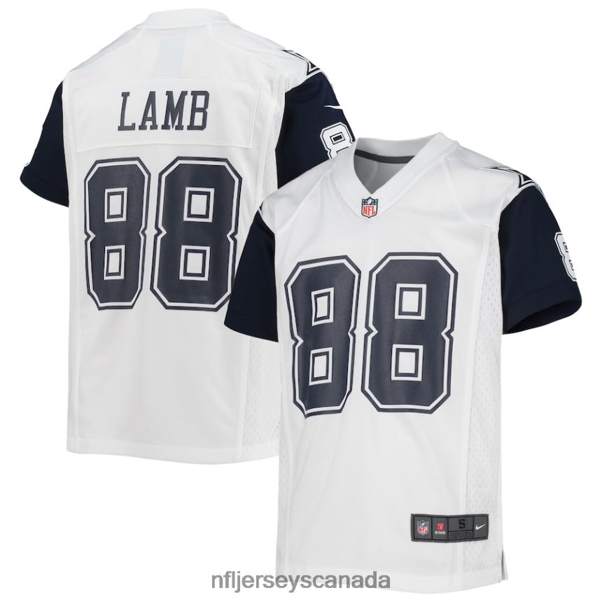 Youth Dallas Cowboys CeeDee Lamb Nike White Alternate Game Jersey Clothing NFL TBXFR6654