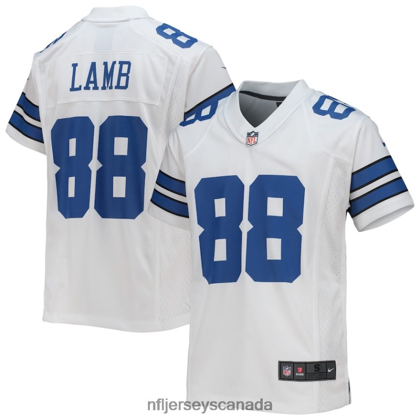 Youth Dallas Cowboys CeeDee Lamb Nike White Game Jersey Clothing NFL TBXFR6326