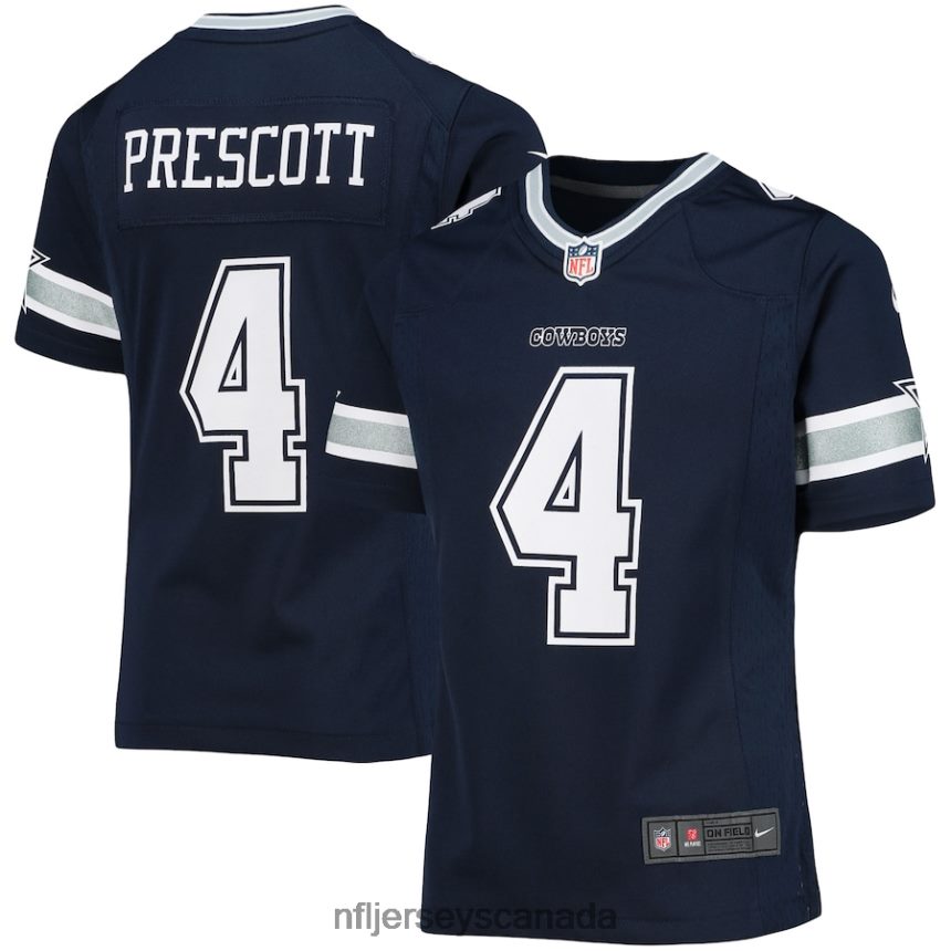 Youth Dallas Cowboys Dak Prescott Nike Navy Team Game Jersey Clothing NFL TBXFR61804
