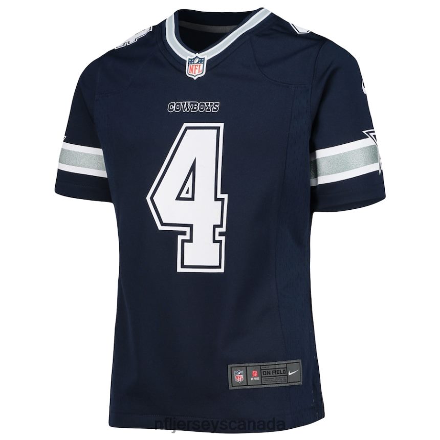 Youth Dallas Cowboys Dak Prescott Nike Navy Team Game Jersey Clothing NFL TBXFR61804