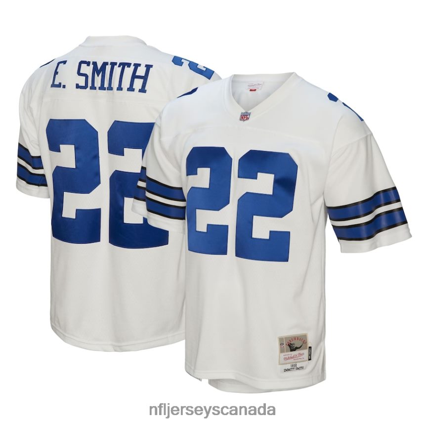Youth Dallas Cowboys Emmitt Smith Mitchell  Ness White Retired Player Legacy Jersey Clothing NFL TBXFR61784