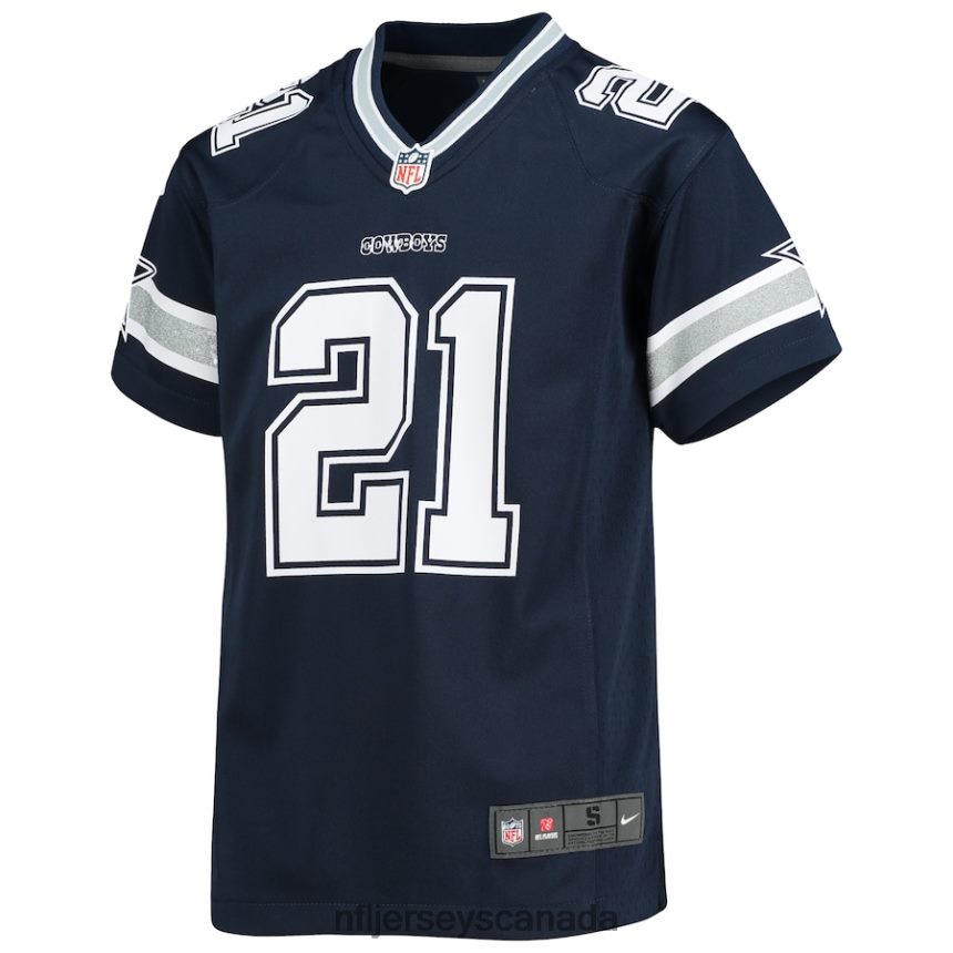 Youth Dallas Cowboys Ezekiel Elliott Nike Navy Player Game Jersey Clothing NFL TBXFR61995
