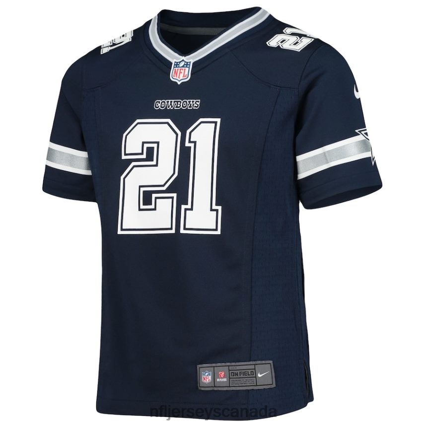 Youth Dallas Cowboys Ezekiel Elliott Nike Navy Team Game Jersey Clothing NFL TBXFR62973