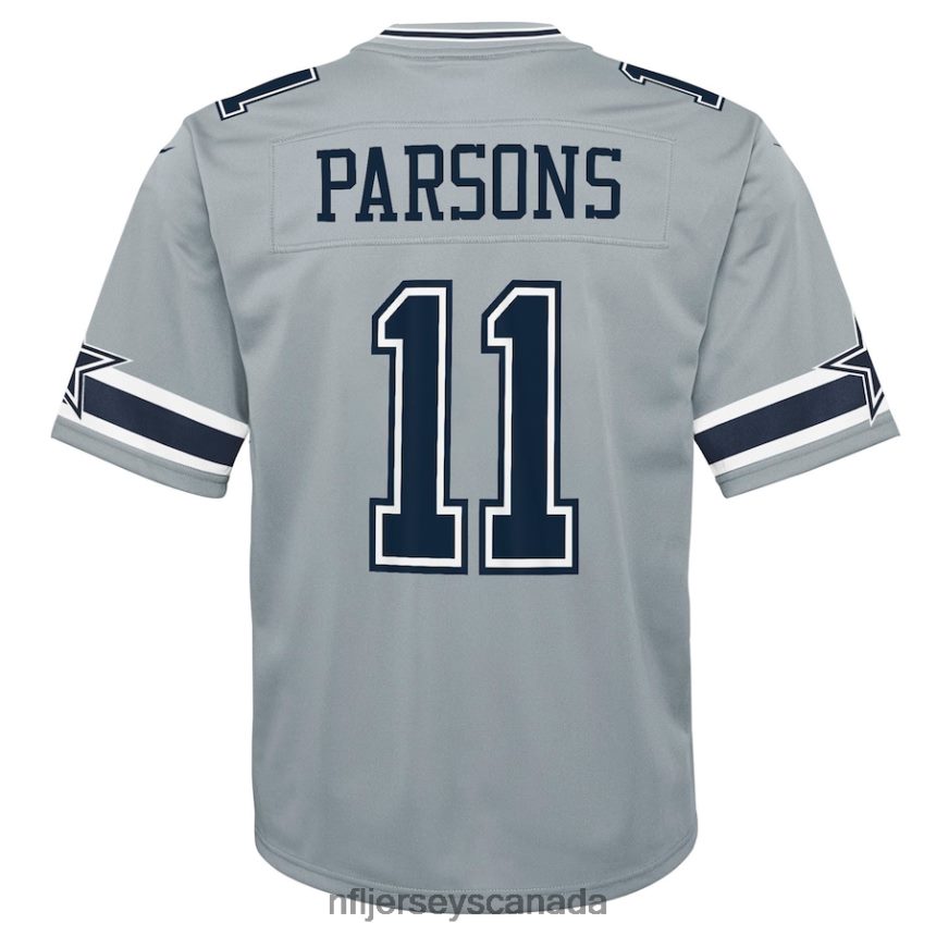 Youth Dallas Cowboys Micah Parsons Nike Gray Inverted Game Jersey Clothing NFL TBXFR62936