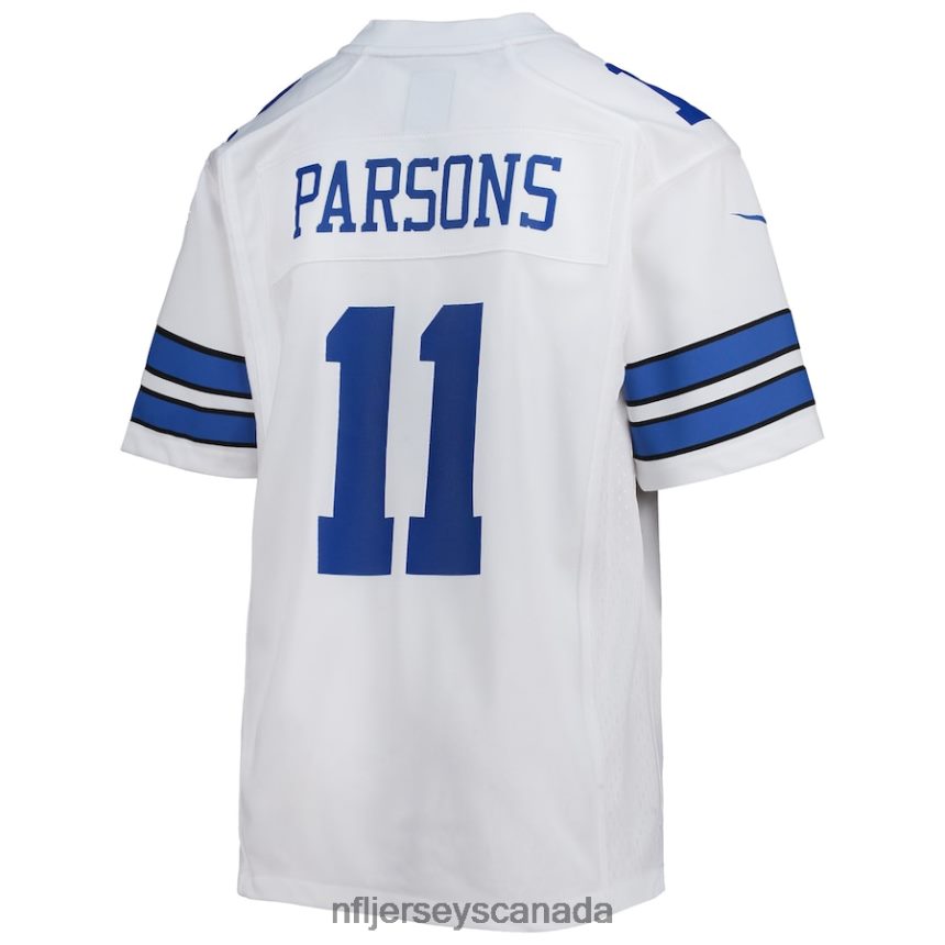Youth Dallas Cowboys Micah Parsons Nike White Game Jersey Clothing NFL TBXFR6963