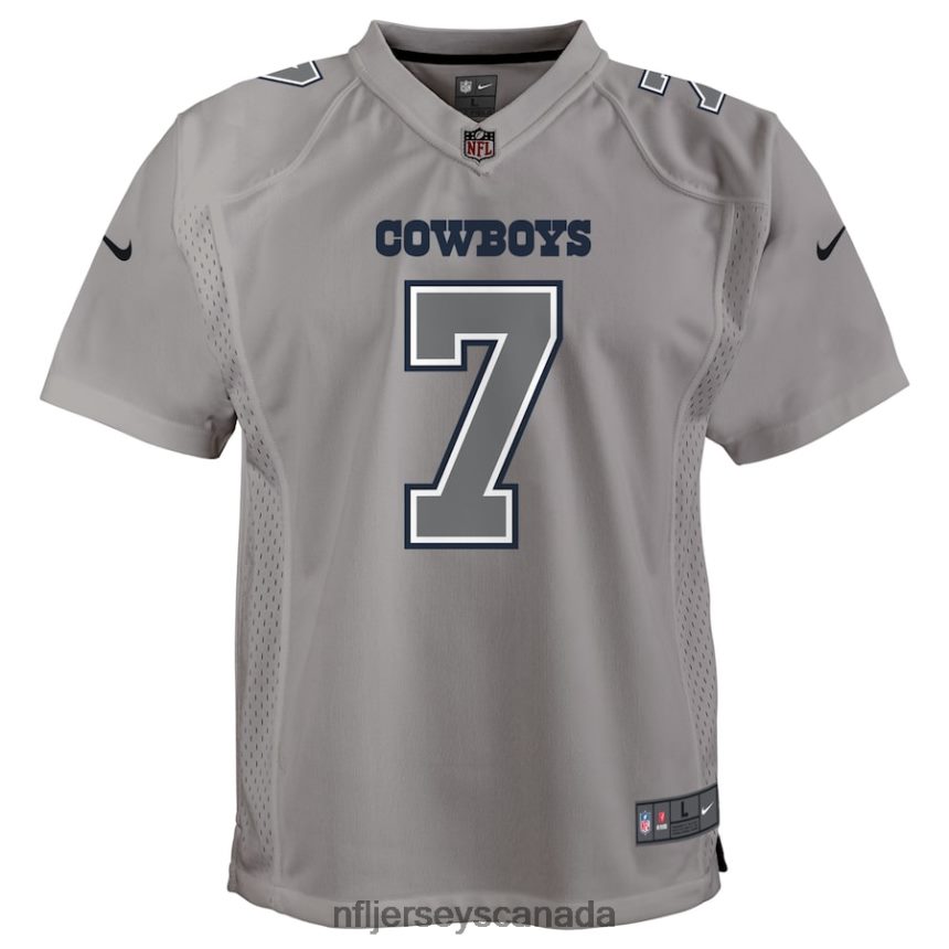 Youth Dallas Cowboys Trevon Diggs Nike Gray Atmosphere Game Jersey Clothing NFL TBXFR61636
