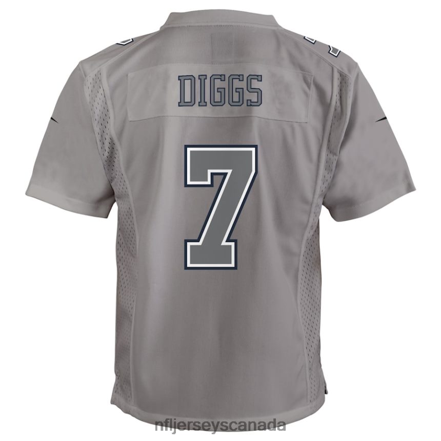 Youth Dallas Cowboys Trevon Diggs Nike Gray Atmosphere Game Jersey Clothing NFL TBXFR61636