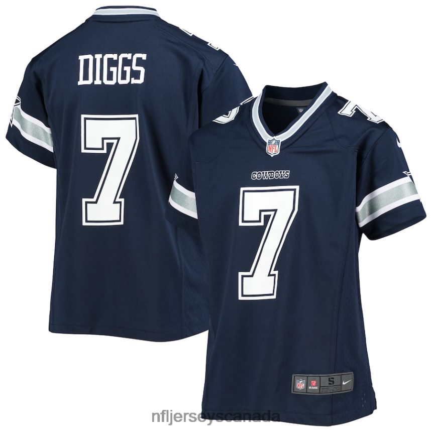 Youth Dallas Cowboys Trevon Diggs Nike Navy Game Jersey Clothing NFL TBXFR6683