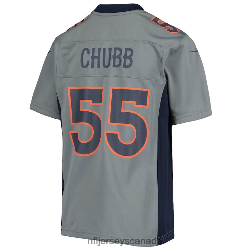 Youth Denver Broncos Bradley Chubb Nike Gray Inverted Team Game Jersey Clothing NFL TBXFR62238