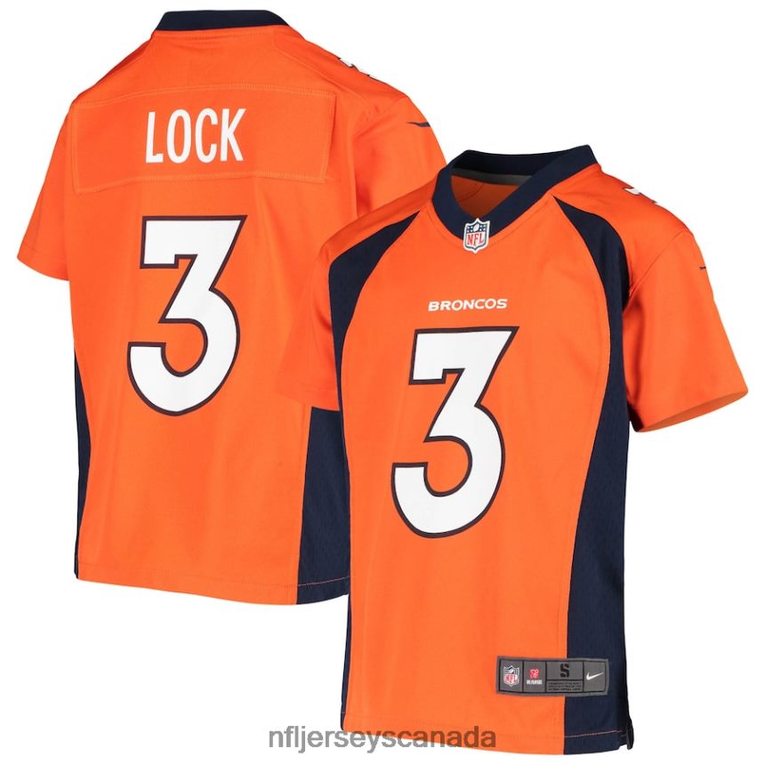 Youth Denver Broncos Drew Lock Nike Orange Player Game Jersey Clothing NFL TBXFR62217