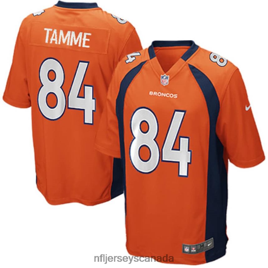 Youth Denver Broncos Jacob Tamme Nike Orange Team Color Game Jersey Clothing NFL TBXFR65104