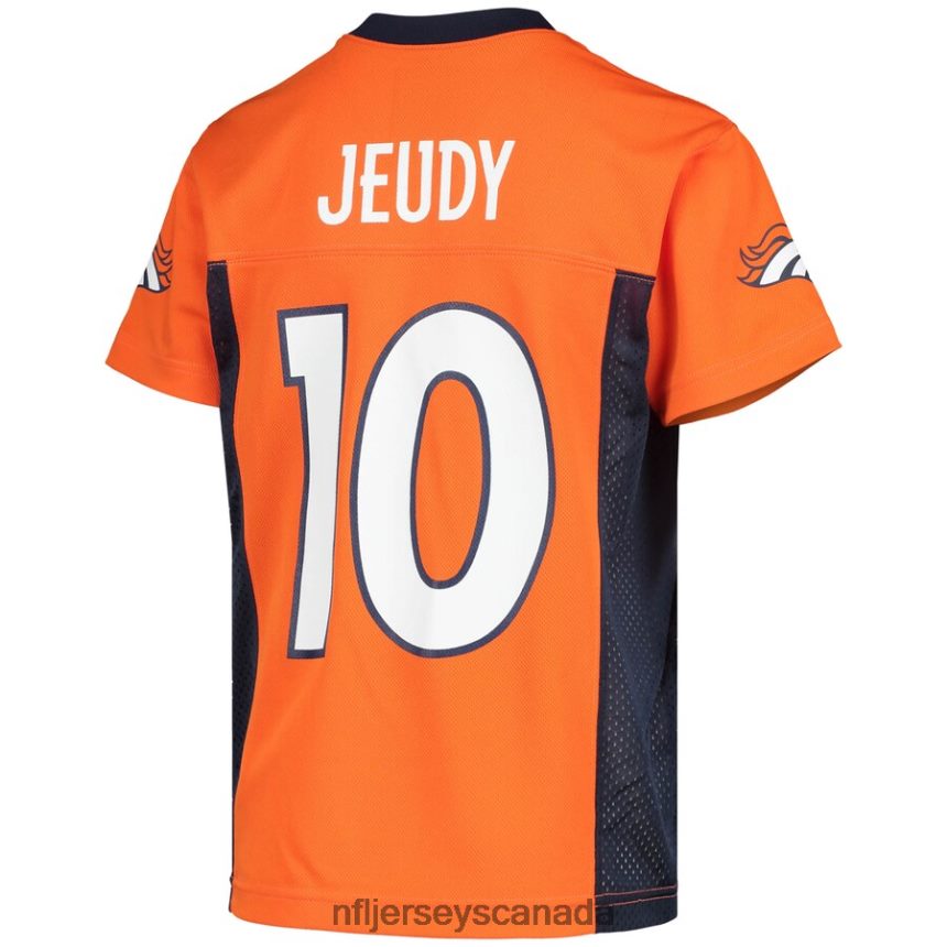 Youth Denver Broncos Jerry Jeudy Orange Replica Player Jersey Clothing NFL TBXFR62515