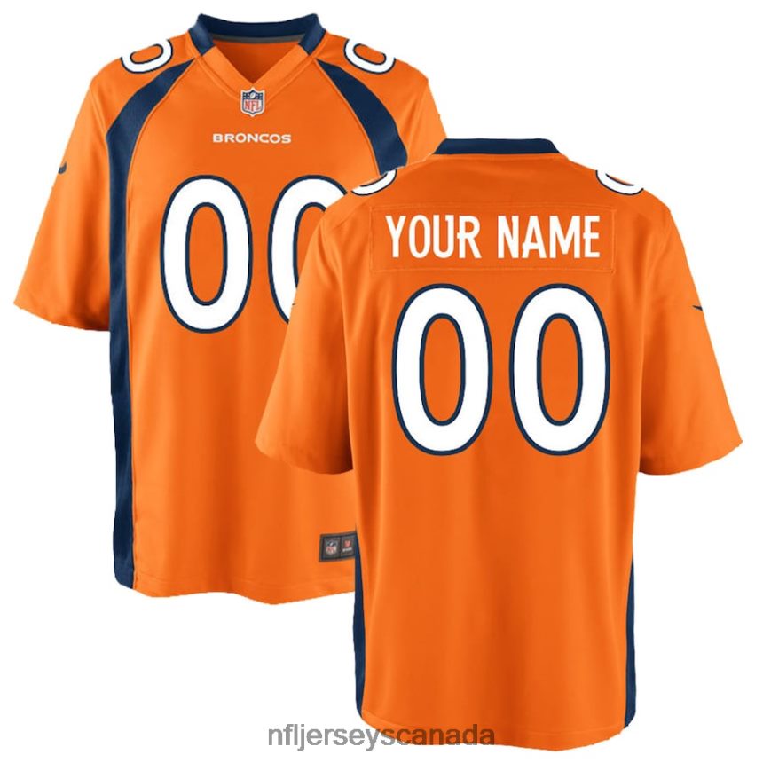 Youth Denver Broncos Nike Orange Custom Game Jersey Clothing NFL TBXFR6562