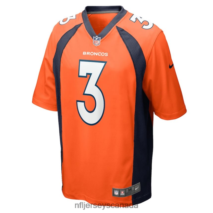 Youth Denver Broncos Russell Wilson Nike Orange Game Jersey Clothing NFL TBXFR6939
