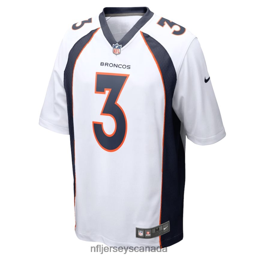 Youth Denver Broncos Russell Wilson Nike White Game Jersey Clothing NFL TBXFR6918