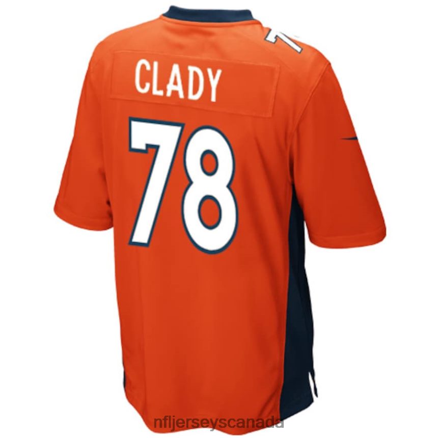 Youth Denver Broncos Ryan Clady Nike Orange Team Color Game Jersey Clothing NFL TBXFR64976