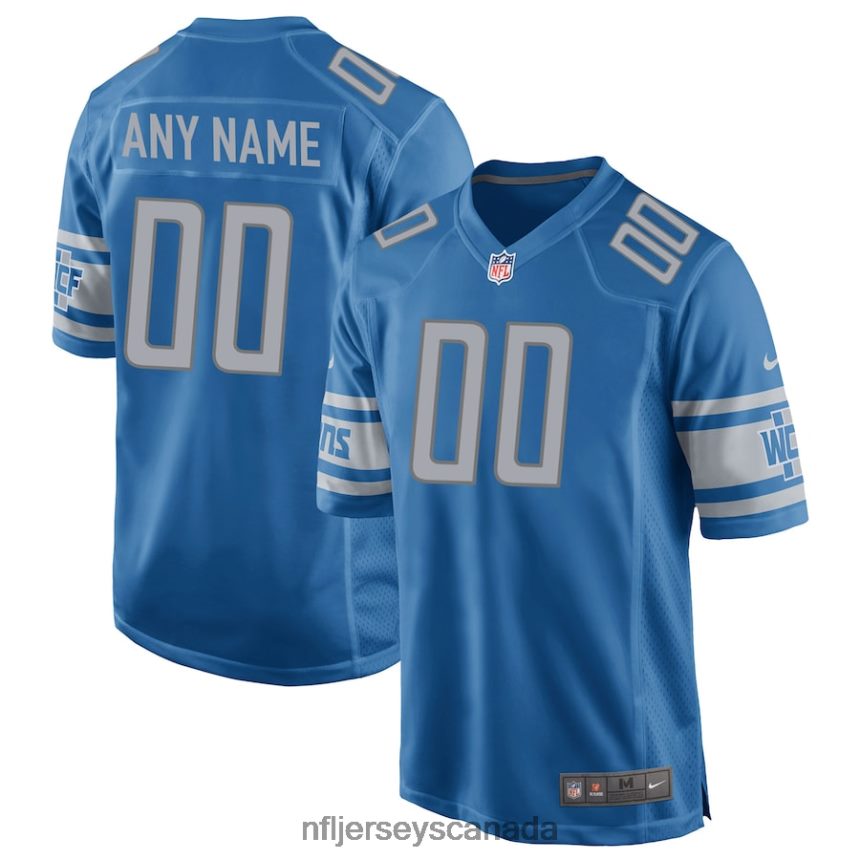 Youth Detroit Lions Nike Blue Custom Team Color Game Jersey Clothing NFL TBXFR6423