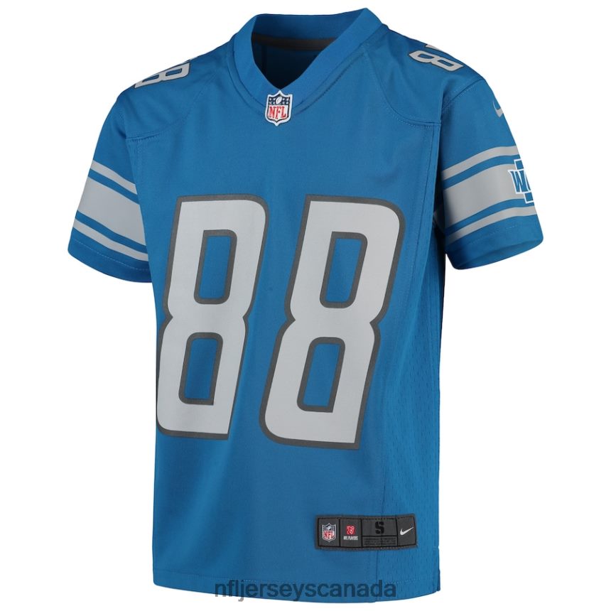 Youth Detroit Lions TJ Hockenson Nike Blue Game Jersey Clothing NFL TBXFR61695