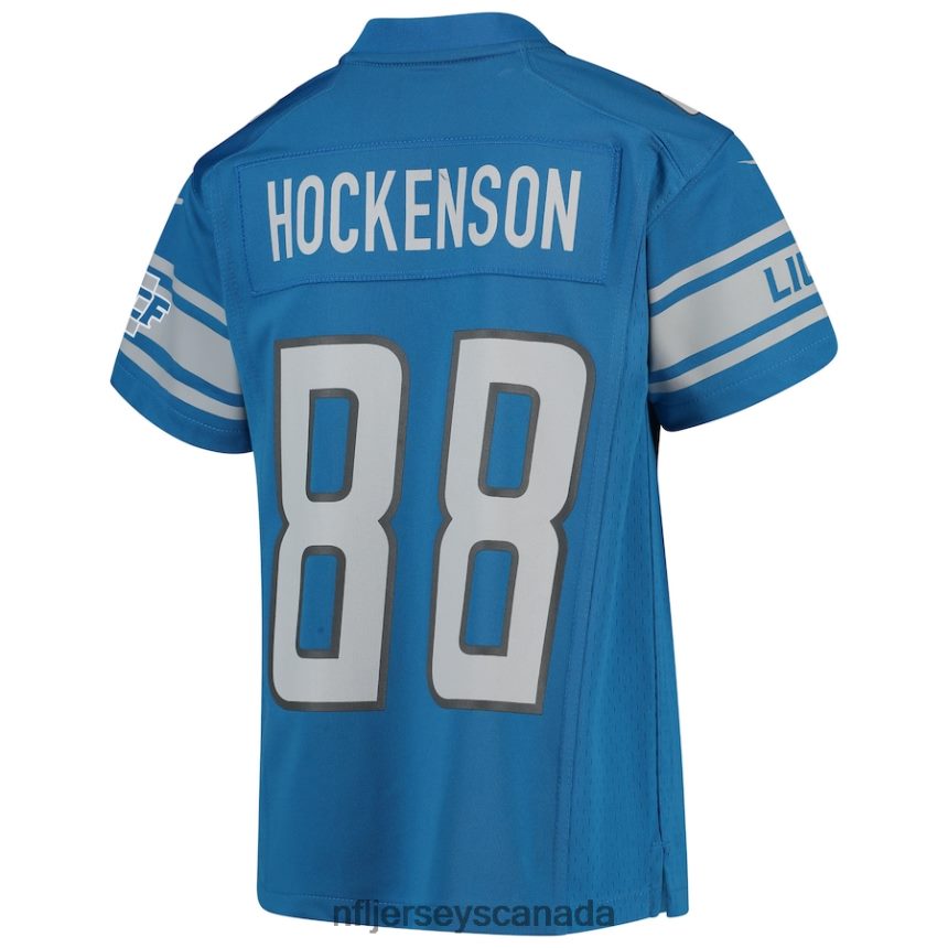 Youth Detroit Lions TJ Hockenson Nike Blue Game Jersey Clothing NFL TBXFR61695