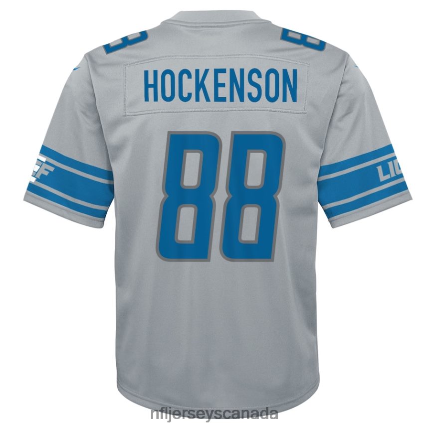 Youth Detroit Lions TJ Hockenson Nike Silver Inverted Game Jersey Clothing NFL TBXFR61722
