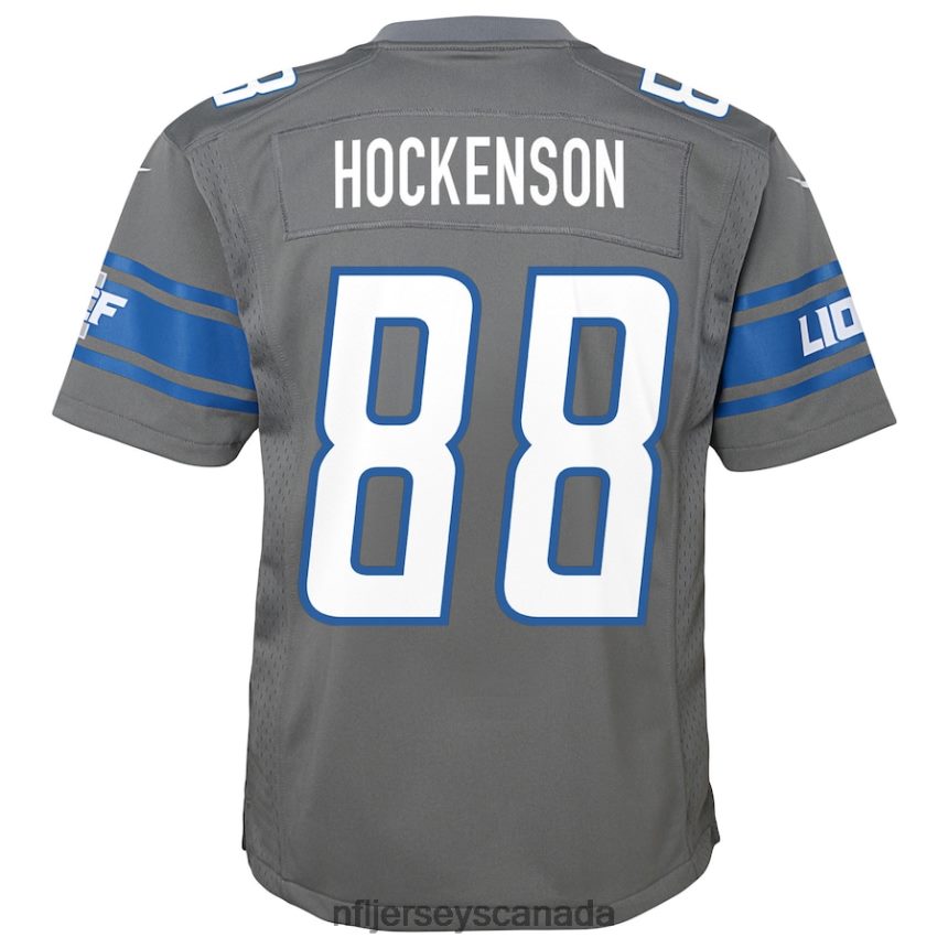 Youth Detroit Lions TJ Hockenson Nike Silver Team Game Jersey Clothing NFL TBXFR62511