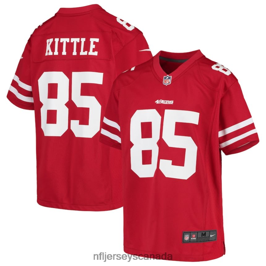 Youth George Kittle San Francisco 49ers Nike Player Game Jersey - Scarlet Clothing NFL TBXFR6530
