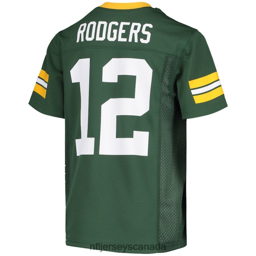 Youth Green Bay Packers Aaron Rodgers Green Replica Player Jersey Clothing NFL TBXFR61436