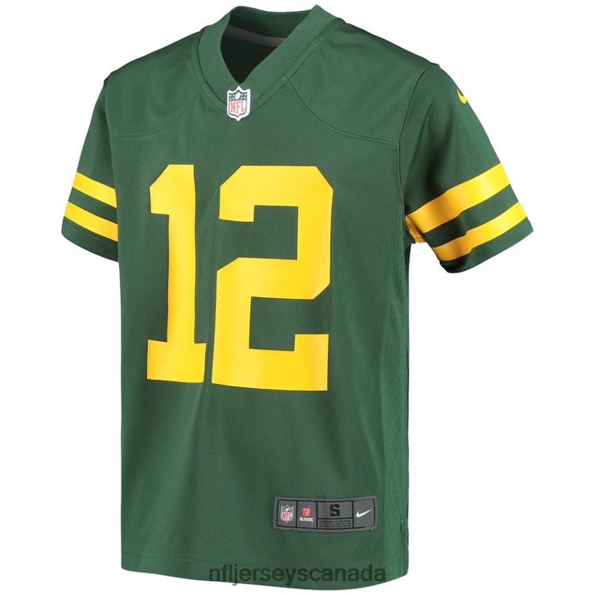 Youth Green Bay Packers Aaron Rodgers Nike Green Alternate Game Player Jersey Clothing NFL TBXFR63419