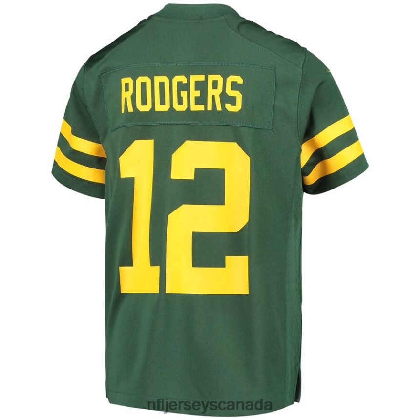 Youth Green Bay Packers Aaron Rodgers Nike Green Alternate Game Player Jersey Clothing NFL TBXFR63419