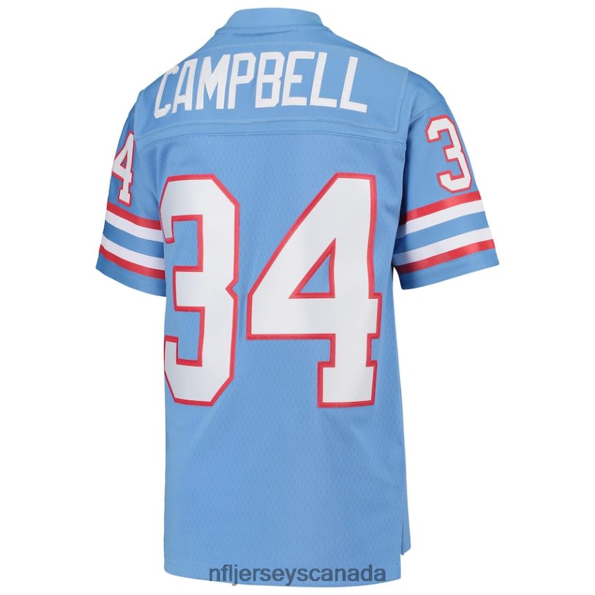 Youth Houston Oilers Earl Campbell Mitchell  Ness Light Blue 1980 Gridiron Classic Legacy Retired Player Jersey Clothing NFL TBXFR61143