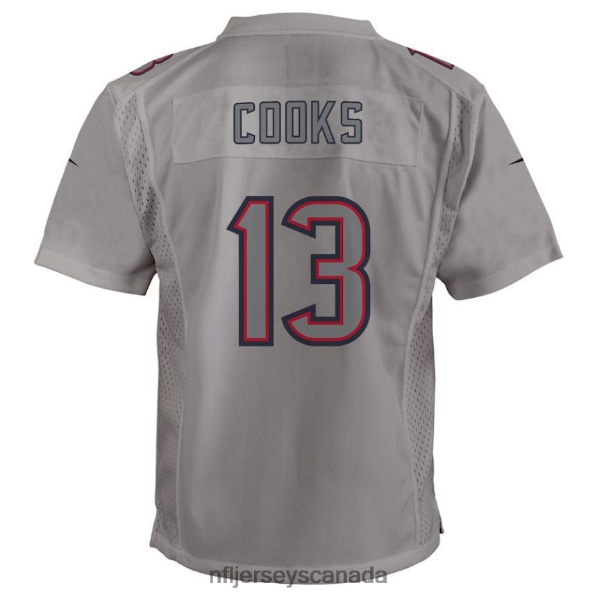 Youth Houston Texans Brandin Cooks Nike Gray Atmosphere Game Jersey Clothing NFL TBXFR63970