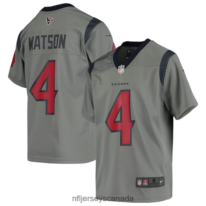 Youth Houston Texans Deshaun Watson Nike Gray Inverted Game Jersey Clothing NFL TBXFR64233
