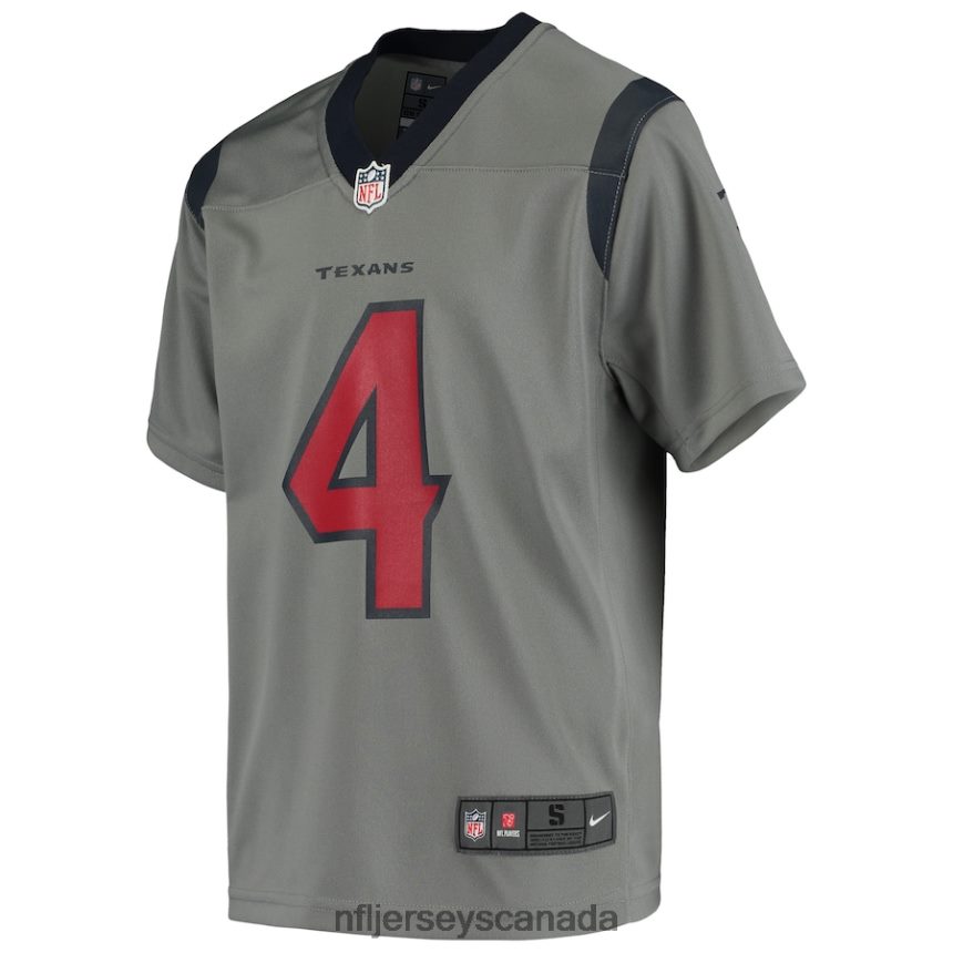 Youth Houston Texans Deshaun Watson Nike Gray Inverted Game Jersey Clothing NFL TBXFR64233